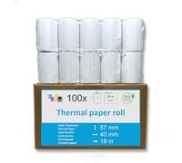 UNIVERS GRAPHIQUE Boite de 100 Rouleaux/Bobines de Papier Thermique Standard 57 x 40 x 12 pour Terminal de Paiement TPE pour Carte Bancaire marque