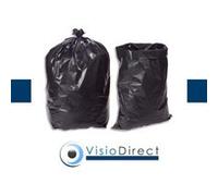 Boîte de 100 sacs-poubelle, 130 litres, noir, très résistant, 75 microns G