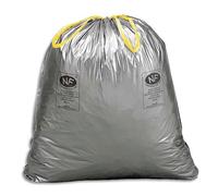 Boîte de 100 sacs poubelles à liens coulissants standards 30 litres 25 microns