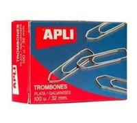 Boîte de 100 trombones 32mm Apli G