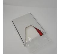 Boîte de 1000 pochettes porte-documents adhésives avec la mention "documents ci-inclus" imprimée sur fond rouge - Dimensions: 162x120 mm.