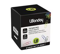 Boîte de 1000 trombones couleur 25mm