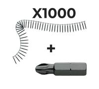 Boite de 1000 Vis vrac 3.5x25mm SENCO - GF525TD-FR + 1 embout PH2