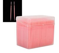 Boîte de 1100 Pièces, Double Tête, Nettoyage des Dents, Cure-dents, Soins Buccaux, Fil Dentaire (Rose)