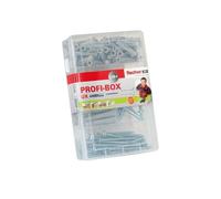 Fischer Boîte d'assortiment Profi-Box 518526 – vis, crochets et chevilles – 118 pièces
