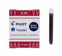 Boite de 12 cartouches Bleu-Noir pour stylos plume PILOT/NAMIKI CAPLESS