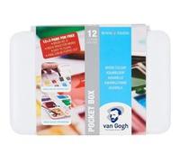 Royal Talens – Coffret d'aquarelle Van Gogh Pocket Box – 15 godets, pinceau inclus – 14x19 cm