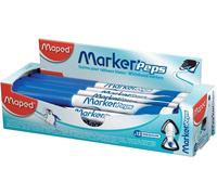 Boîte De 12 Feutres Effaçables À Sec Marker`Peps-Feutres Ardoises Et Tableaux Blancs-Marqueurs Non Permanents-Pointe Medium 1,5 Mm-Bleu