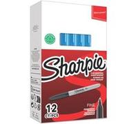 Sharpie Fine Point Pointe en forme de chiffre Bleu marqueur indélébile - Marqueurs indélébiles (Bleu, Pointe en forme de chiffre, Multicolore, Fin, Métal, Papier, Plastique, AP)