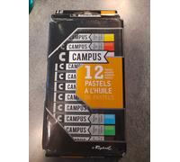 Boîte De 12 Pastels À L'huile Campus Assortis
