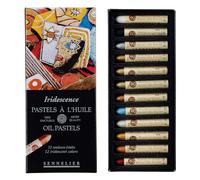 Boite de 12 pastels à l'huile - Couleurs irisées - Sennelier