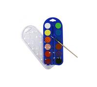 Boîte de 12 pastilles peinture gouache + pinceau