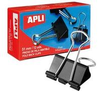APLI Pinces à clip 11952 – 51 mm – Boîte de 12