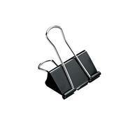 Boîte de 12 Pinces Double Clip - Non spécifié - 25 mm - Capacité 8 mm - Couleur Noir
