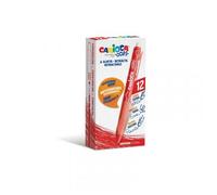 Boite De 12 Stylos Oops Clip Rouge Carioca 43043/03