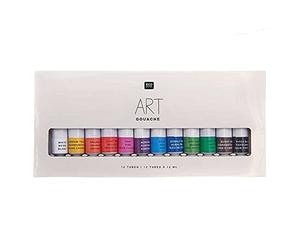 Boîte de 12 tubes de gouache 'Rico Design - ART' Basic