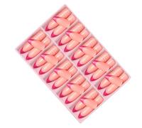 Boîte de 120 faux ongles French Tip - Couverture complète - À coller sur les ongles - Amande - Fournitures de manucure