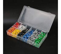 Boîte de 1200 Pièces Kit D'assortiment de Bornes à Sertir en Fil galvanisé en Cuivre avec Boîte de Rangement, Connecteurs Isolés Ignifuges pour Applications Marines et