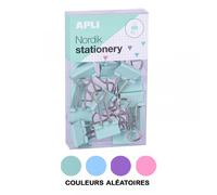 Boîte De 15 Pinces À Clip Couleurs Pastel Nordik Apli