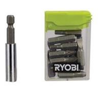 Boite de 16 embouts de vissage RYOBI spécial montage de meuble - porte-embouts RAK16FP G