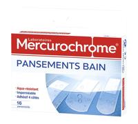 Boîte de 16 pansements bain Mercurochrome