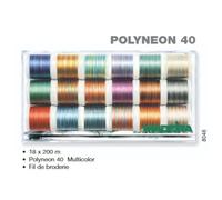 Boite de 18 bobines de fil 200 m Polyneon multicolores polyester Madeira N° 40