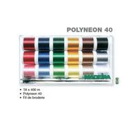Boite de 18 bobines de fil de 400 m Polyneon polyester Madeira N° 40