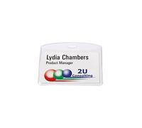 Boîte de 20 badges sans attache 60 x 90 mm - Transparent - Avery