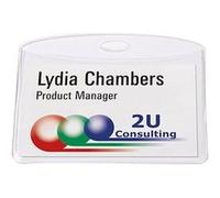 Boîte de 20 badges sans attache 60 x 90 mm - Transparent - Avery Transparent G