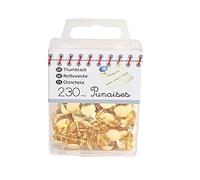 Boite de 230 punaises Punaise de Bureau Couleur Or dorée