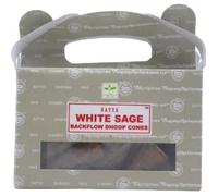 Boîte de 24 cônes d'encens Backflow Sauge Blanche - Encens indien naturel Satya Sai Baba