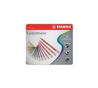 STABILO CarbOthello - Crayon de couleur - Boîte métal x 24 crayons pastel - Gamme ARTY+
