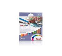 Pentel – Crayons de couleur Pentel Arts – Aquarellables – Boîte de 24