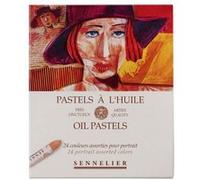 Boîte de 24 pastels à l'huile Sennelier couleurs assorties pour portrait G