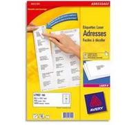 Boîte de 2400 étiquettes, laser blanc média, Format 63,5 X 33,9 mm, L7159™-100* G