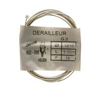 Boîte de 25 câbles de dérailleur inox Velox Shimano 12-10 3,00 m Argenté