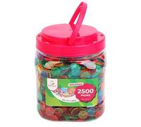 Boîte de 2500 Pions de marquage Loto Plastique Transparent 15mm