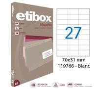 Boite De 2700 Étiquettes - Format 70x31mm - Etibox - Apli 119766