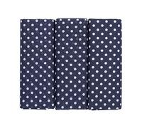 Boîte de 3 mouchoirs en coton Pois Extra Large Assortis Bleu Marine/Rouge, All Blue, XL