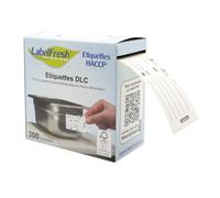 Boite de 300 étiquettes DLC biodégradables 70 x 45 mm - LABELFRESH - Gastroland