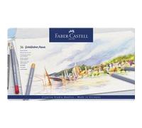 Faber-Castell Stylos Aquagoldfaber Aqua 36 – Étui métal, 36 pièces, multicolore, enfants