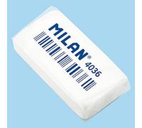 Boîte de 36 gommes MILAN CNM4036 pour effacer Traits crayons graphite Couleur blanche