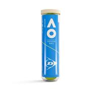 Dunlop Balle de tennis Australian Open - pour terre battue, dur et gazon - Boîte 4 balles