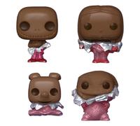 Funko Pocket Pop! Disney The Nightmare Before Christmas Valentines Box 4 Pack - Jack Skellington - (Choc) - Porte-clés - Mini-Figurine en Vinyle à Collectionner Porte-clés Fantaisie - Cadeau de Noël