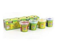 Boîte de 4 pots de pâte à modeler naturelle - 150 g x 4 Multicolore