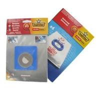 Boite de 4 sacs aspirateurs universels Top Filter avec Adaptateur Click Bag pour aspirateurs Moulinex Bleu G