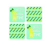 Boite de 4 sous verres Mojito