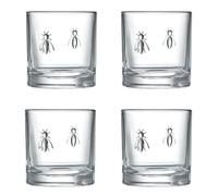 Boite de 4 verres à whisky Abeille 32 cl La Rochère