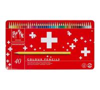 Boîte De 40 Crayons De Couleur Aquarellables Caran D'ache