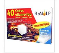 Boîte de 40 cubes allume-feu pour barbecues, cheminées, poêles... Plaque prédécoupée de 40 cubes blancs expédié sous 24 h
